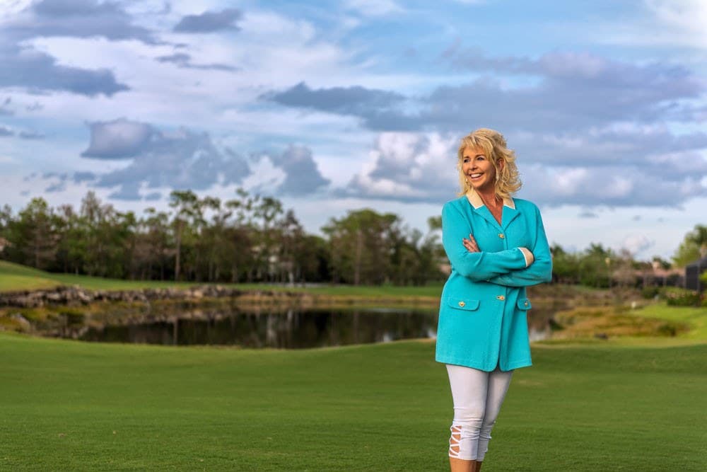 Deidre McClain on the golf course in Naples, Florida